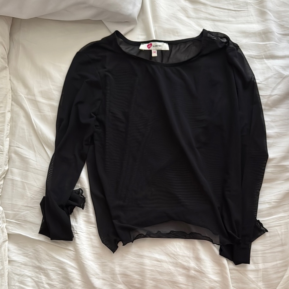 Elegant Black Sheer Top